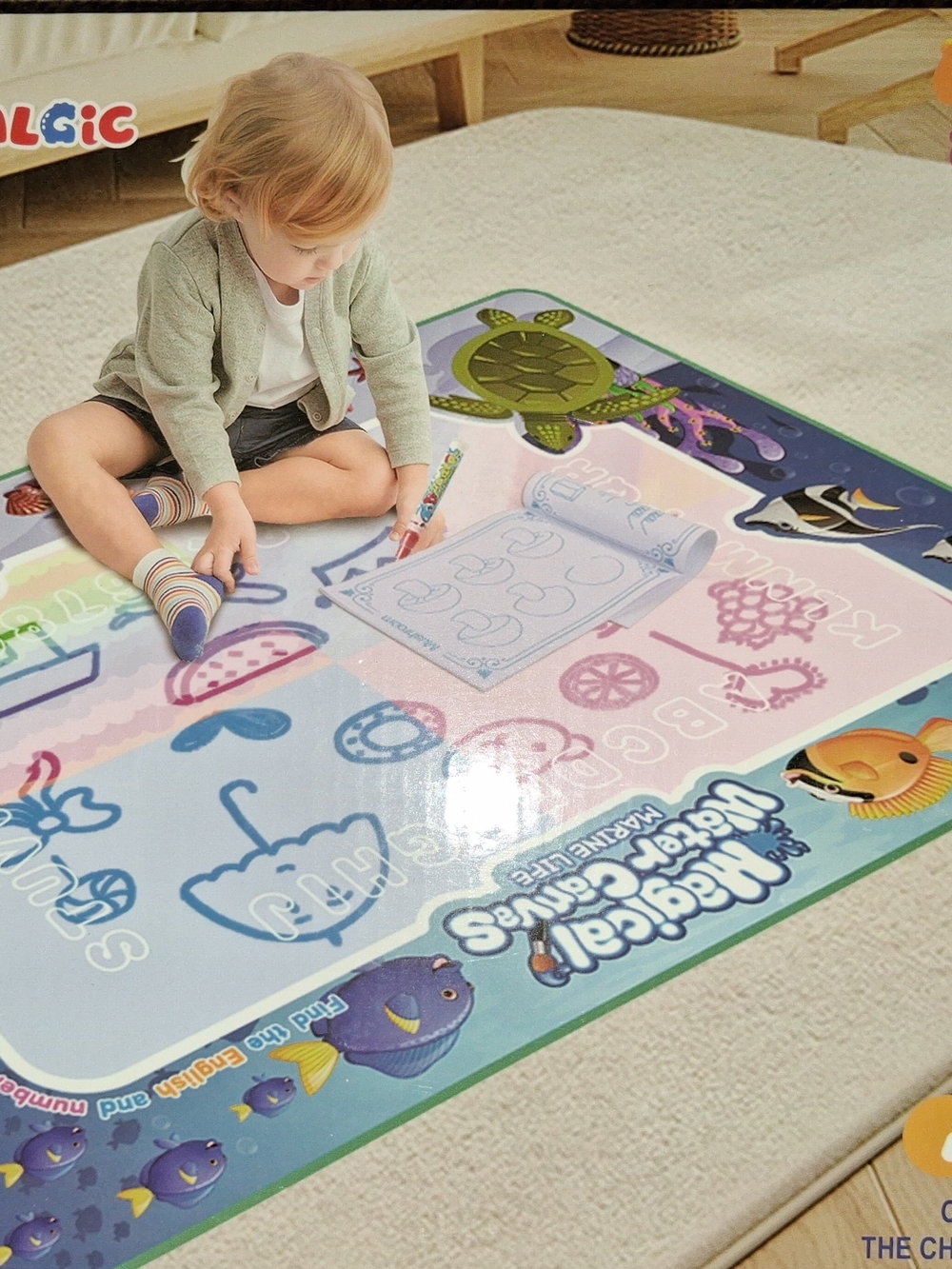 Magical Water Drawing Mat for Kids - Blue/Purple